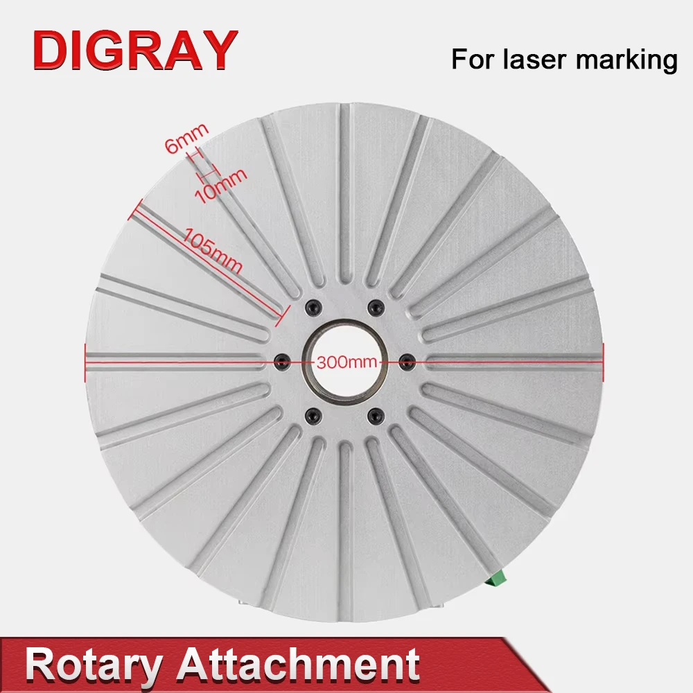 DIGRAY D30 Rotary Table Diameter 300mm 20 Pen Tray Rotary Device+ Driver DM5042 Suitable for Fiber Laser Marking Machine DIY Pen