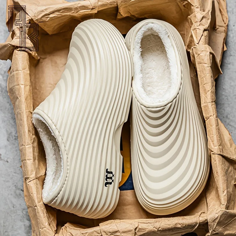 Zapatillas de algodón de moda, zapatos de trabajo impermeables y antideslizantes para hombre, zapatos casuales simples resistentes al desgaste y versátiles