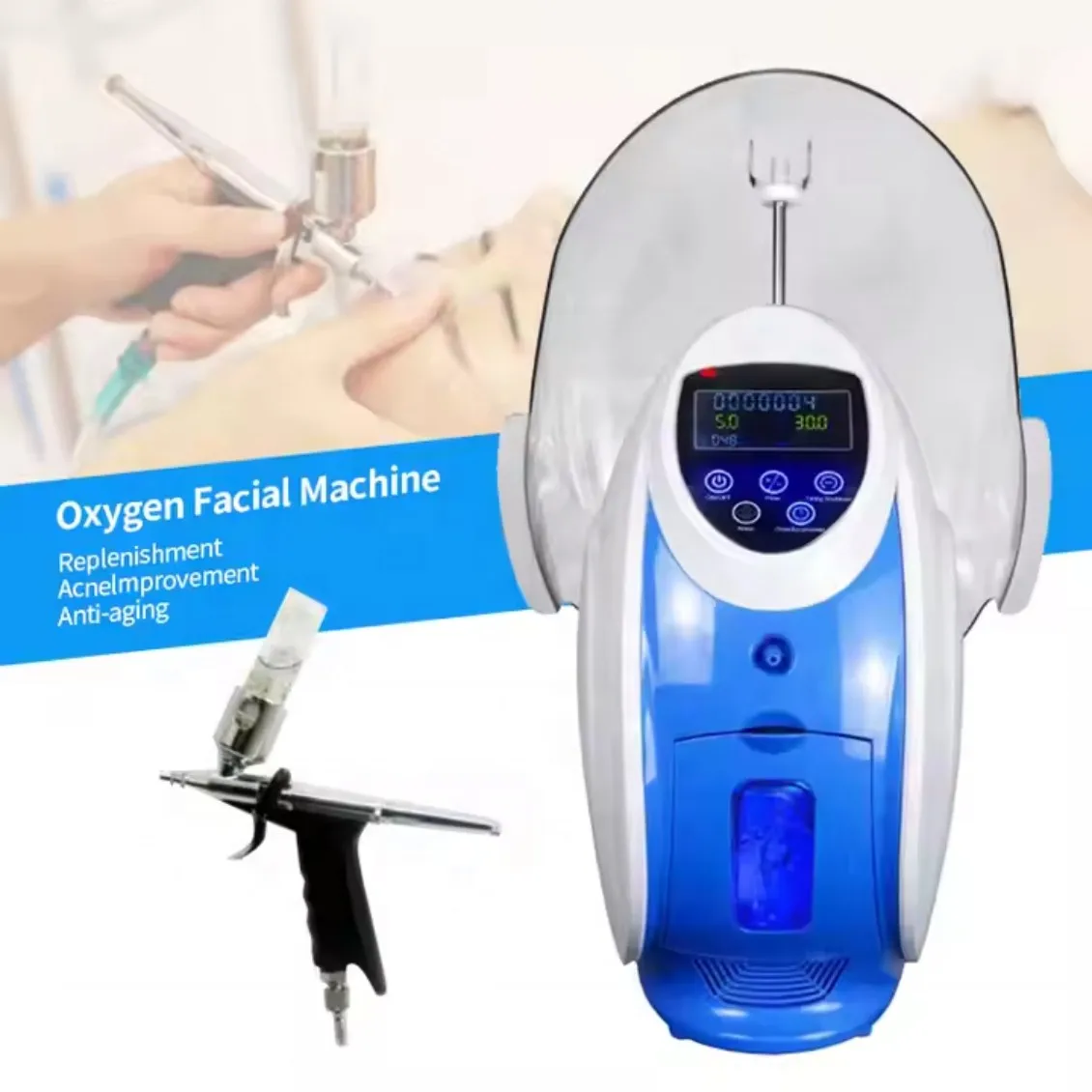 

2025 Best-selling 98% O2toderm Hyperbaric Dome Water Oxygen Jet Peel Dome Masks Face Spray Skin Anti-Wrinkle Facial Machine