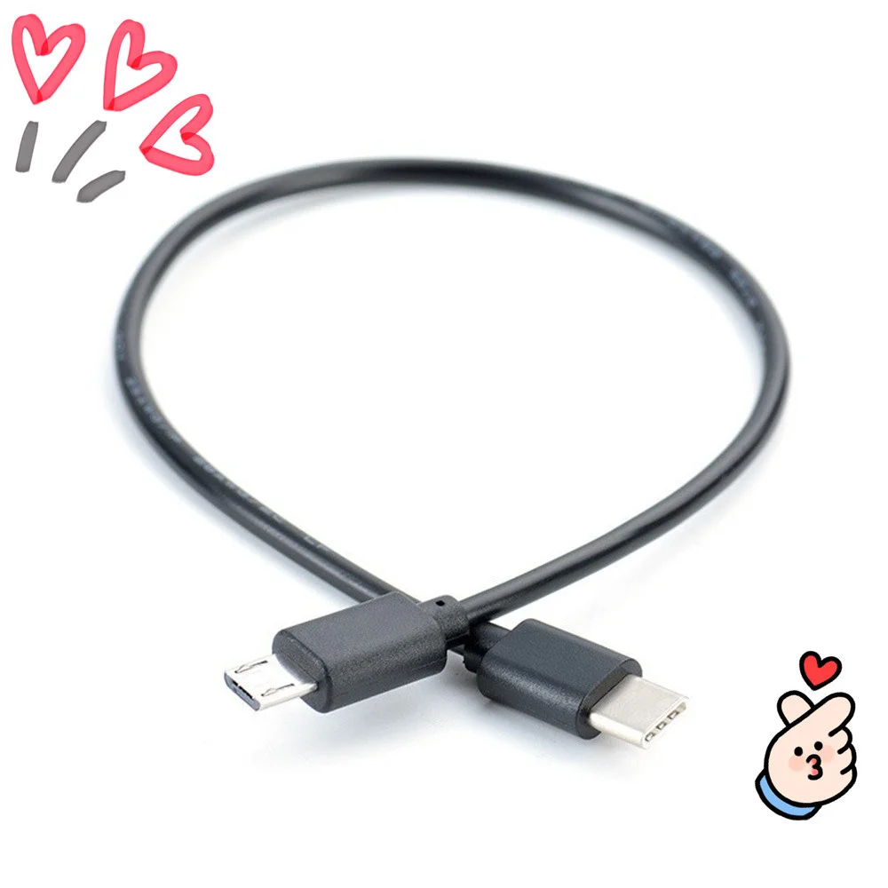 Cable de carga OTG tipo C a Micro USB macho, adaptador de sincronización para teléfono, alta calidad