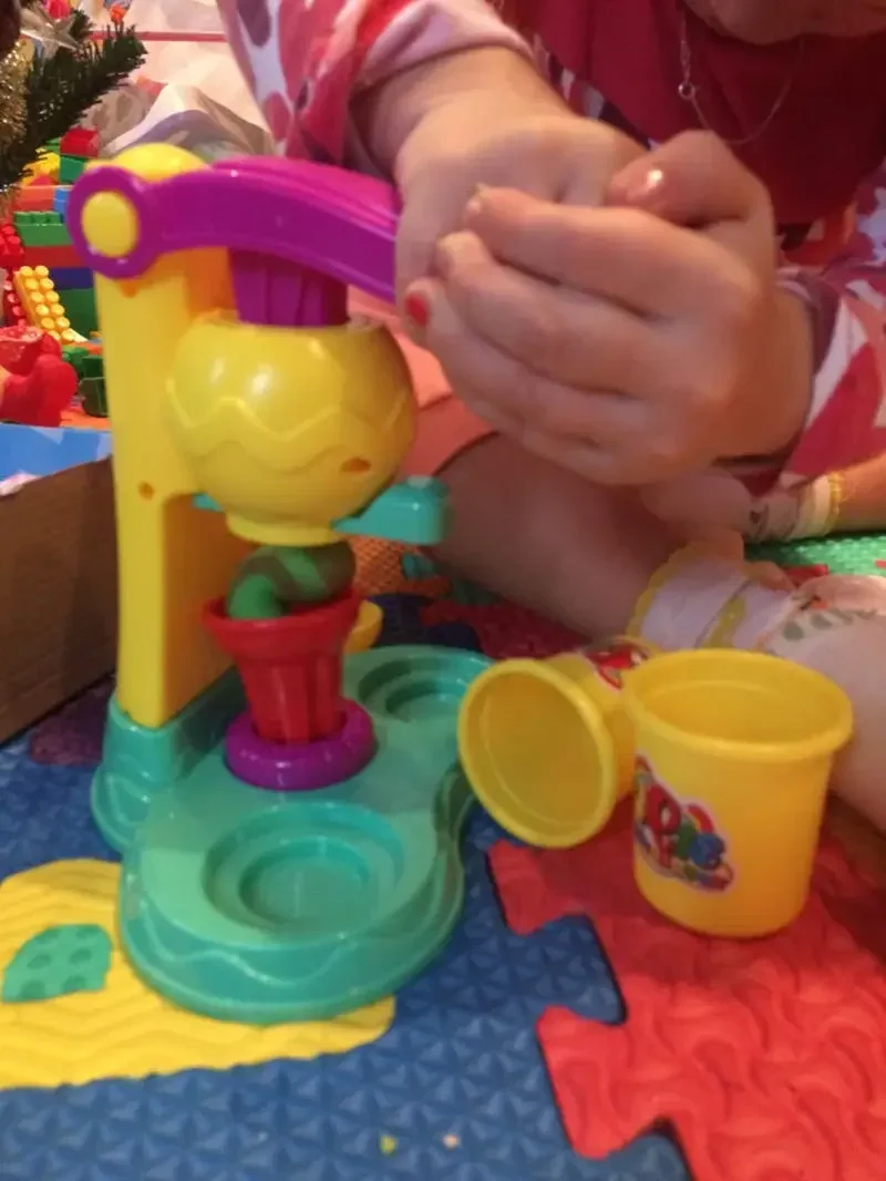 [Drôle] bricolage pâte à modeler pâte à modeler moule à crème glacée Kit de jeu bricolage jouet à la main machine à crème glacée cuisine cuisinier jouet cadeau