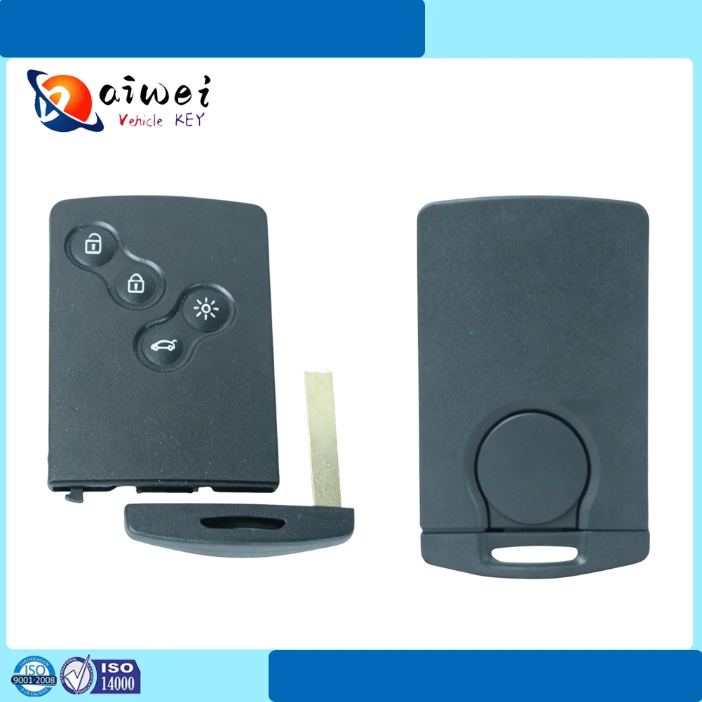 

3 Buttons Smart Remote Key Fob 433.92MHz 4A Chip For Renault Megane 3 Keyless Entry Proximity Control Car Key Fob Replacement