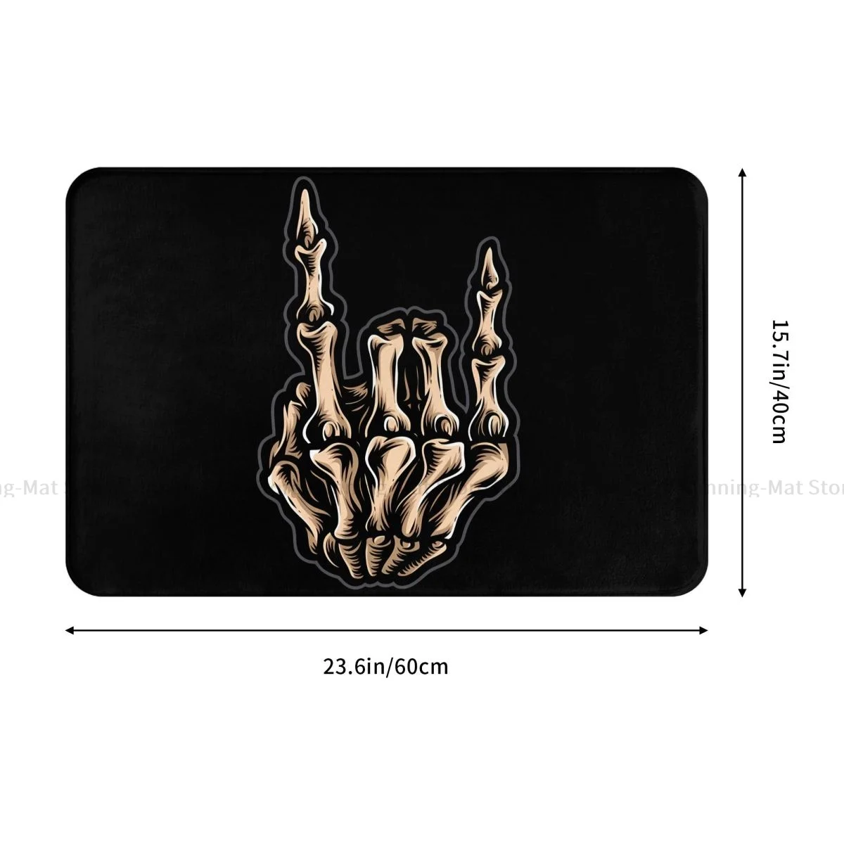 Rock N Roll Bath Non-Slip Carpet Hand Skull Bedroom Mat Entrance Door Doormat Home Decoration Rug