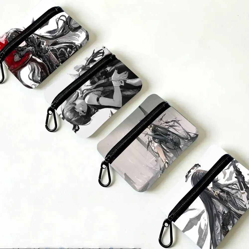 Virtuosa Animated Game A-Arknights Oxford Fabric Wallet With Zipper Hanging Multifunctional Bag For Credit Cards Keys Coins