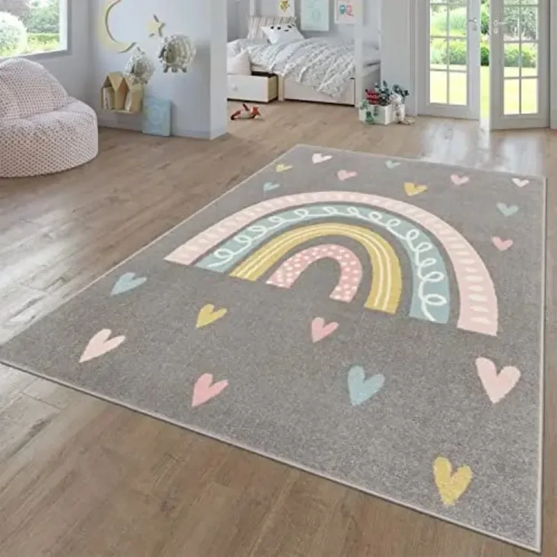 Cartoon Children\'s Game Carpet for Living Room Kid Bedroom Soft Rug Non slip Washable Home Balcony Entrance Decorative Door Mat