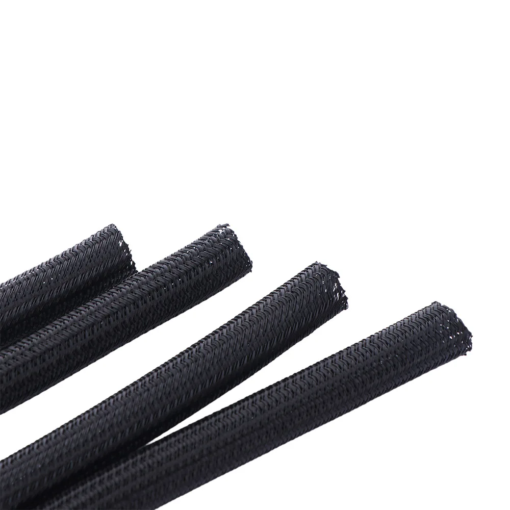 4Pcs Spiral Wrapping Cable Sleeve 50cm Length Expandable Braid Cable Cord Cover Sheath Protector Wire Wrap TPE Mesh Tube
