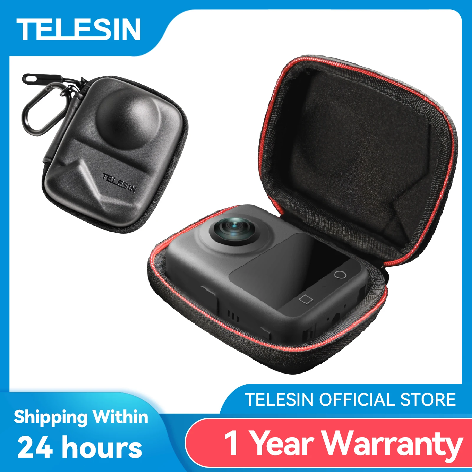 TELESIN Mini Protection Bag Brushed Half Open Quick Release Carrying Case Storage Bag For DJI OSMO 360 Camera Accessories