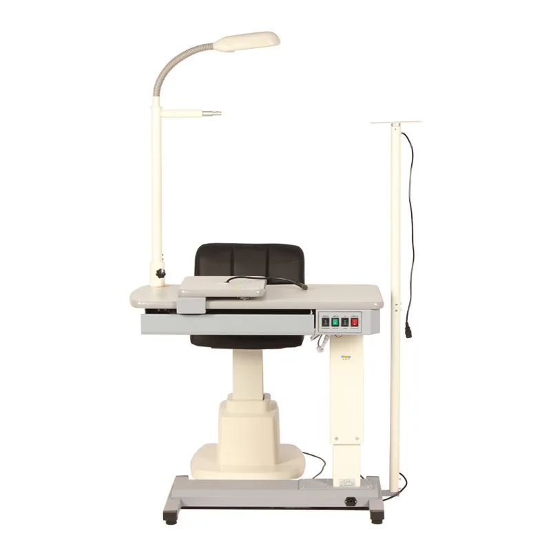 Optometry processing equipment combination table with electric lift chair large countertop can be lifted and lowered to hang the