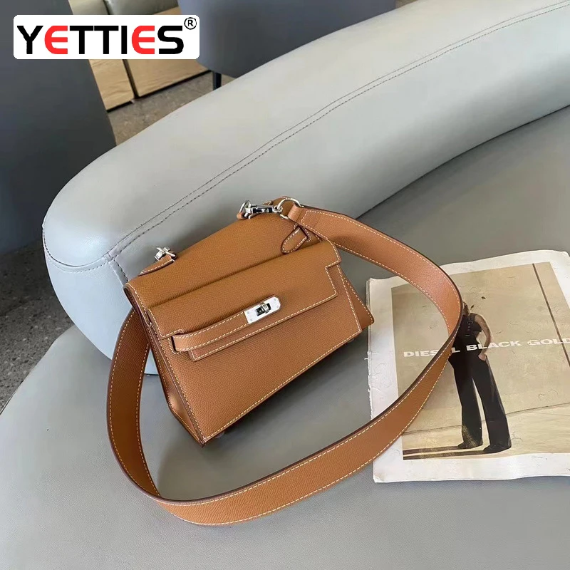 

New genuine leather women's bag with palm print cowhide messenger bag small shoulder bag, personalized fashionable women's bag