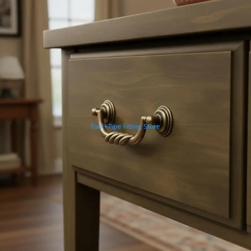 F92B Bronze Cabinet Pull Handles 4 Pack for Home Drawer Front Update