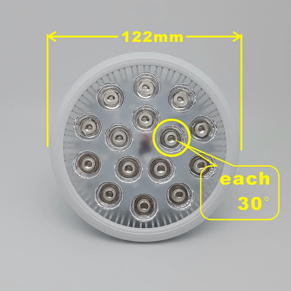 30W / 15W Red 625nm~630nm PAR38 LED Lamp Spot Light Bulb for Plant Aquarium E27 E26