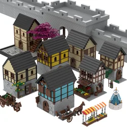 MOC Building Blocks  Medieval Scene Fruit HouseTreasure Castle Villa Kids Toys