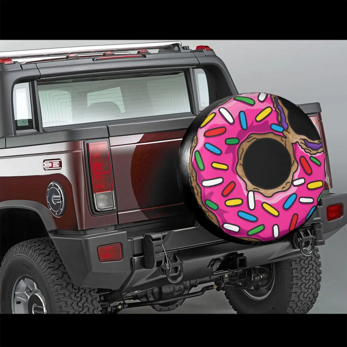 Donut Doughnut Spare Tire Cover for Jeep Pajero Custom Circular Bread Waterproof Car Wheel Covers Car Inch