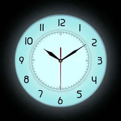 Modern Design Wall Clock With LED Backlight For Bedroom Minimalistic Home Decor Color Changing Nightlight Clock Glow In Dark