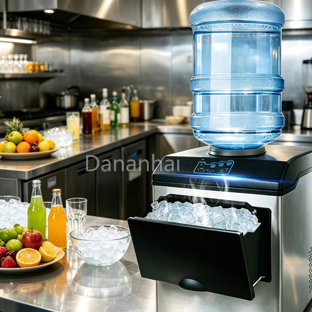 Ice Maker Machine Countertop Portable Ice Cube Maker For Home Small Bar Cafe Daily Drink Work