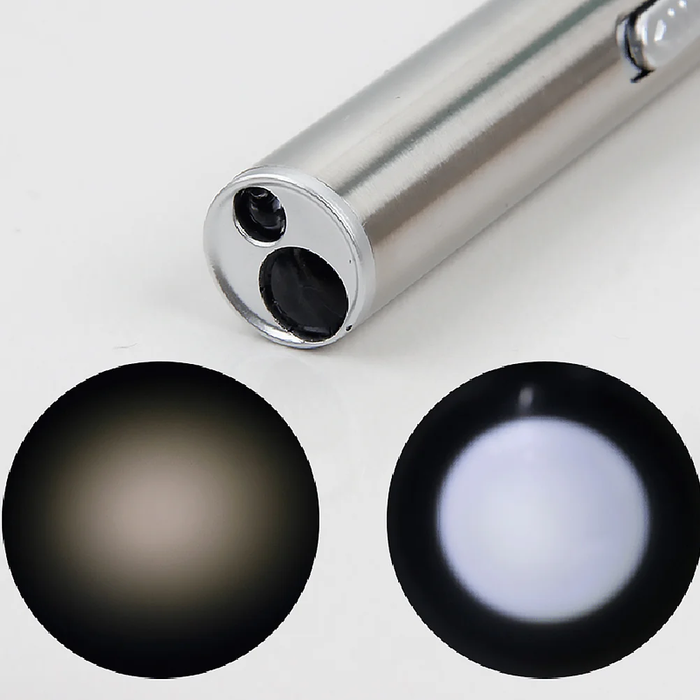 

2pcs Medical Pen Light Led Rechargeable Pocket Flashlight For Neuro Assessment Pupil Check Durable Metal Exam Tool
