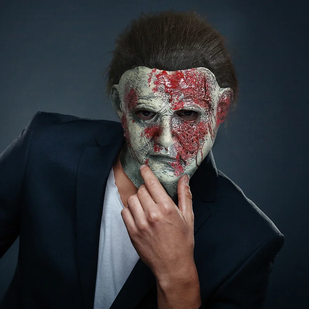 무서운 살인마 괴물 마스크, 성인 할로윈 코스튬 파티, 공포 악마 코스 소품, 노벨티 코스튬 장식