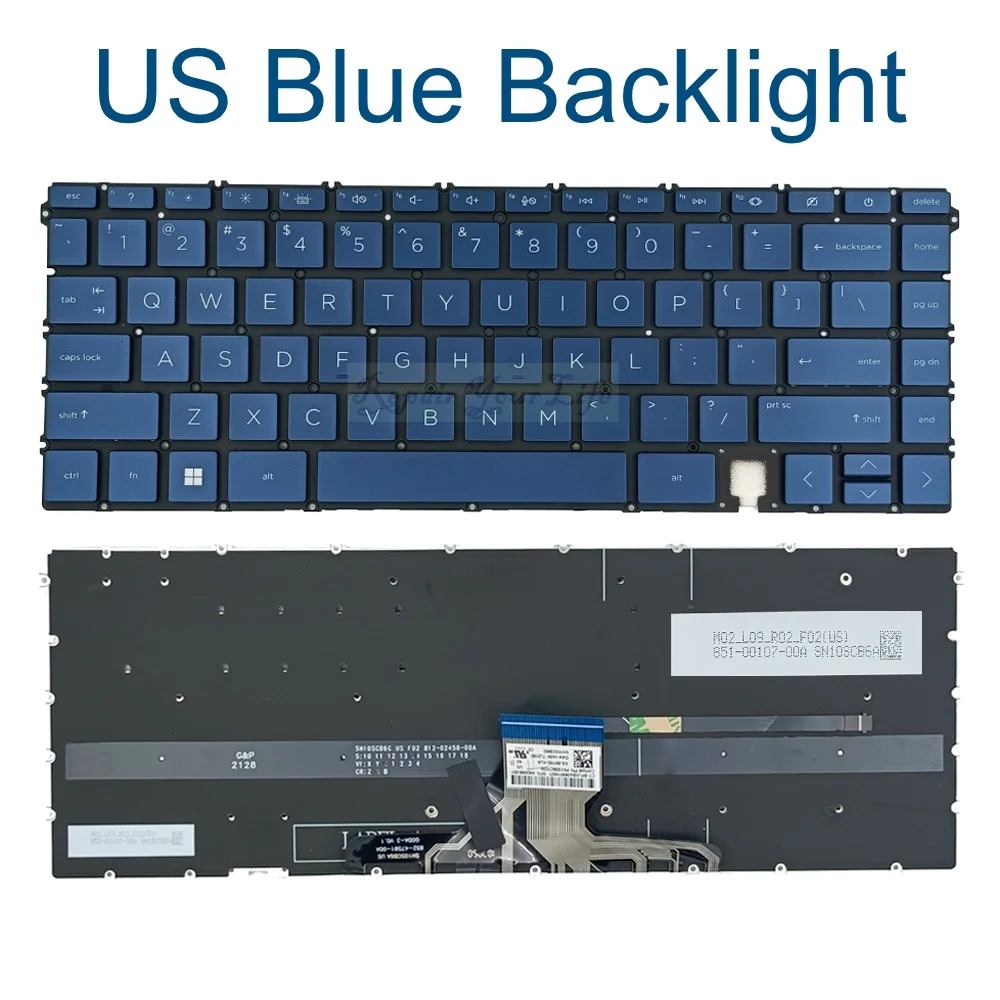 Clavier rétro4.2 américain pour ordinateur portable HP Spectre, 2 en 1, X360, IER, F, IER, f0013dx, f0023dx, f1013dx, f1023dx, f1747nr, f0035nr, M85604, M83497 001