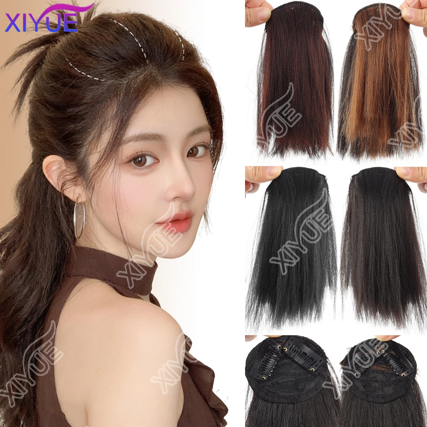 

XY Синтетические натуральные невидимые пушистые подушечки для волос для женщин Наращивание волос Пушистая подкладка волос Верхняя крышка Синтетическая подушечка для волос