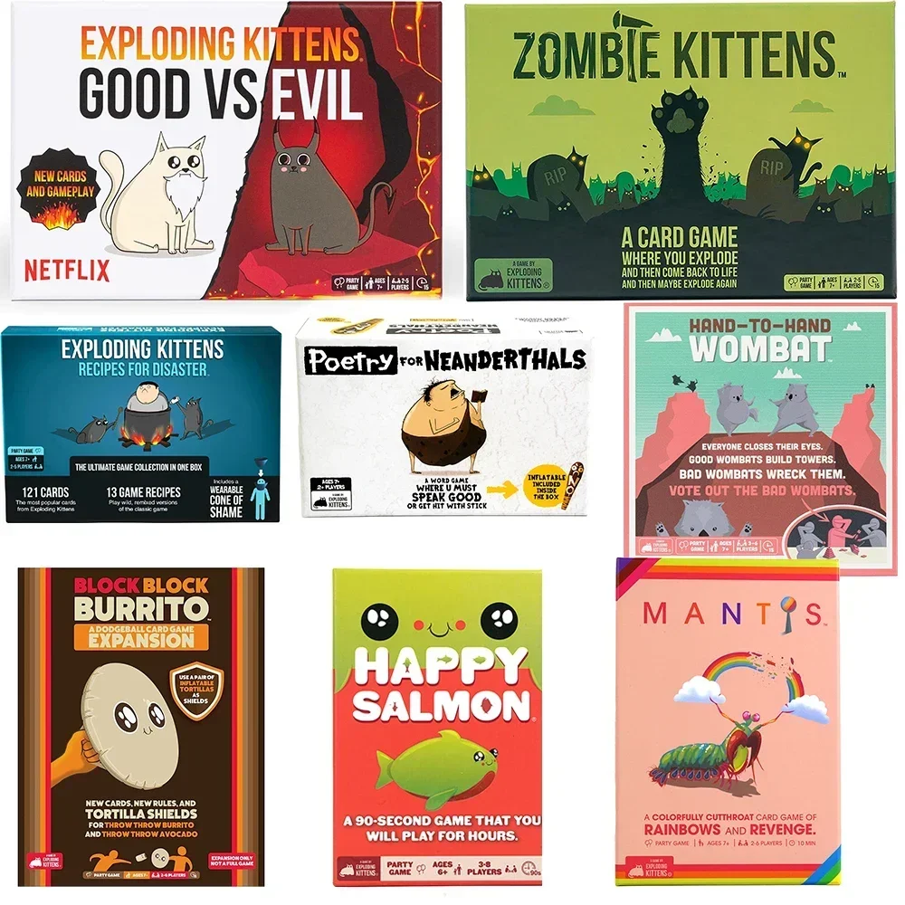 Exploding Kittens Good vs Evil 55 Cards Elevate with New Characters Family Games for Kids and Adults Funny Card Games Board Game