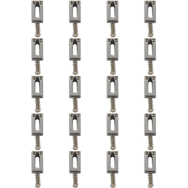 ABVE-120 Pieces Electric Guitar Bridge Saddles Flat Set For Strat Tele Guitar Replacement