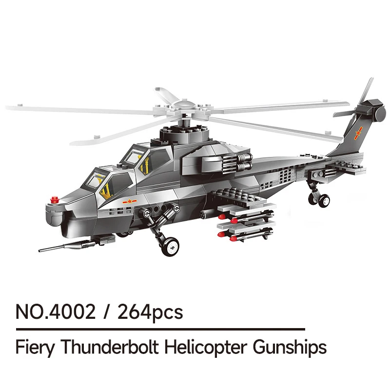 Batisbricks – blocs de construction d'hélicoptères militaires modernes chinois, échelle 1:38, Wz10, blocs de construction, ensembles de modèles, figurines de l'armée de l'air, jouets en brique