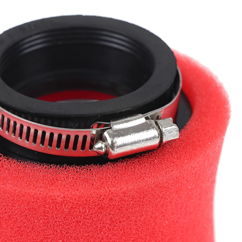 Black and Red Straight Neck Foam Air Filter 36mm 39mm 40mm 42mm 46mm 50mm Sponge Cleaner Moped Scooter Dirt Pit Bike Motorcycle