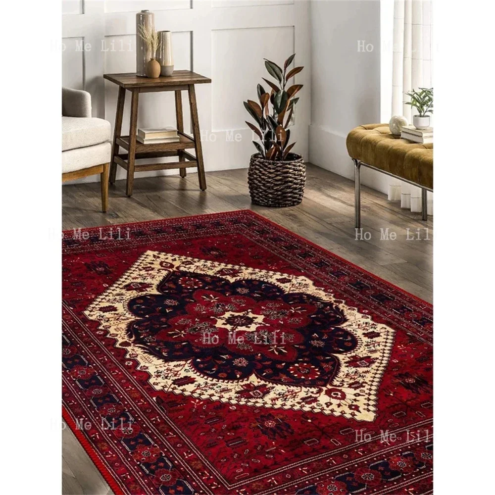 Turkey Kilim Geometric Machine Washed Non-Slip Mat Ethnic Pattern Traditional Anatolian Multi-Functional Carpet