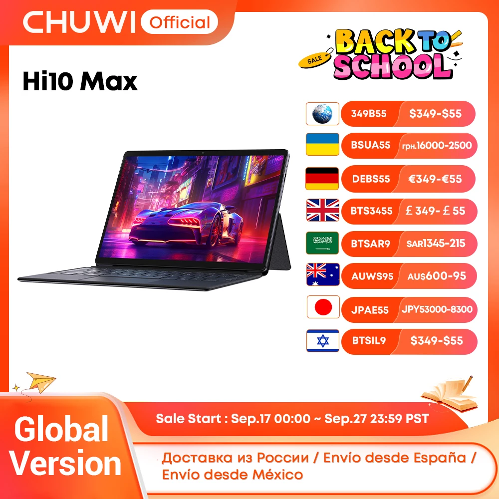 CHUWI 2 в 1 Hi10 Max Планшетный ПК 12,96 дюйма 2880*1920 Экран