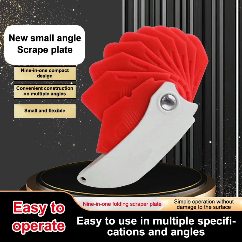 1pc  9 In 1 Glue Scraper Board Multifunctional Glass Glue Edge Trimmer Silicone Scraper Tool for Sealant