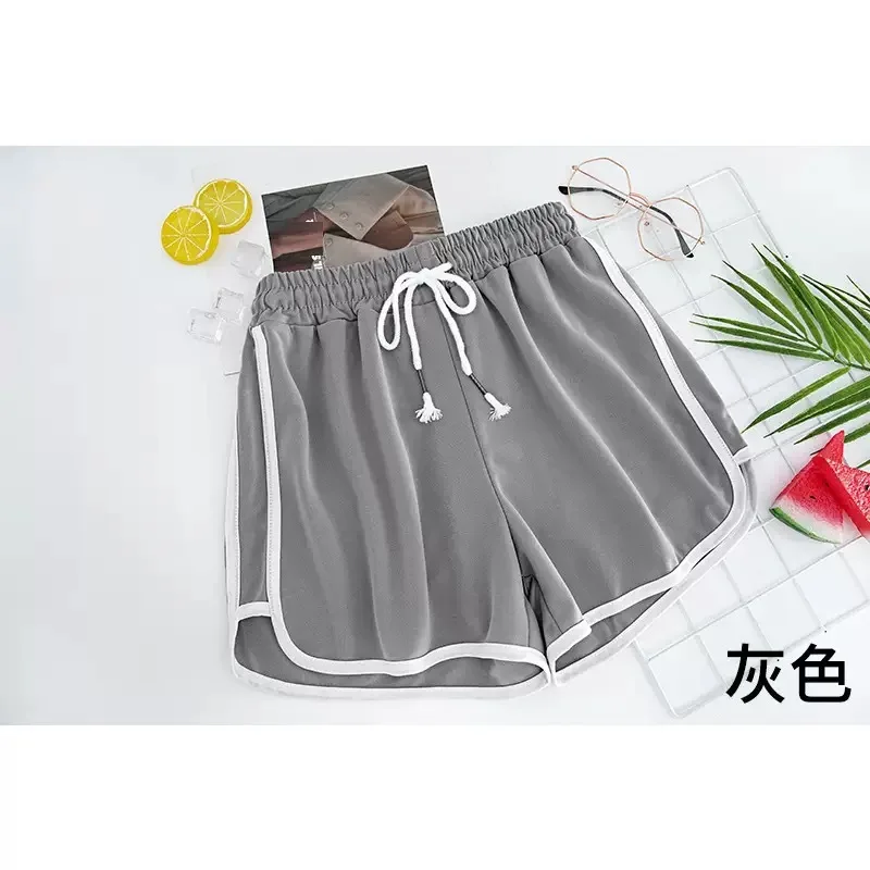 ملابس نسائية شورتات رياضية صيفية رفيعة ثلاثة أرباع Se-fitting a-line عالية الخصر التخسيس واسعة الساق سراويل تقليدية