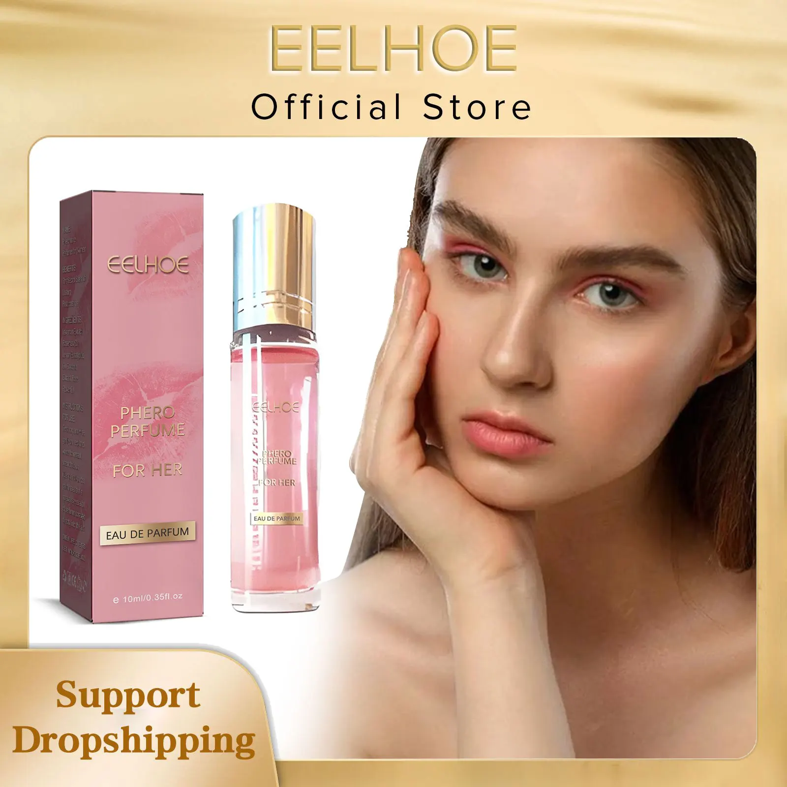 Rose Perfume with Pheromones for Women Deodorant Natural Plants Refreshing Fragrance Lasting Pheromone Perfume to Attract Men