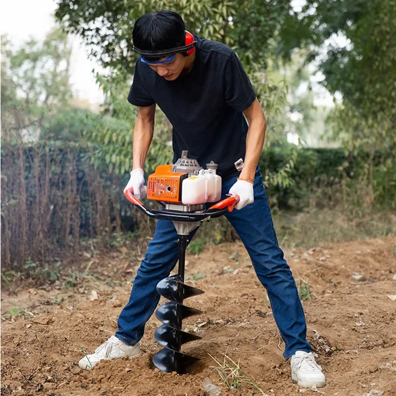 exquisite craftsmanship Agricultural hand-held drilling machine Garden planting Tree digging High power ground drillinge