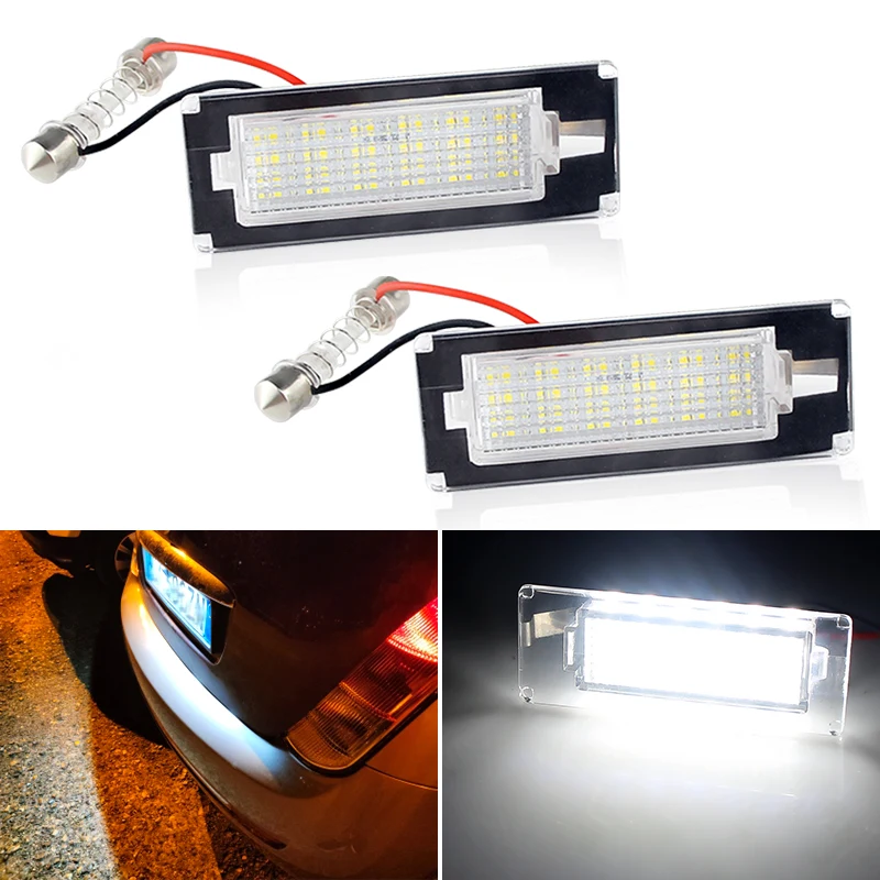 2Pcs For Peugeot Boxer Bus Kasten For Citroen Jumper Bus Kasten For Fiat Ducato Bus Kasten 06-20 LED Number License Plate Light