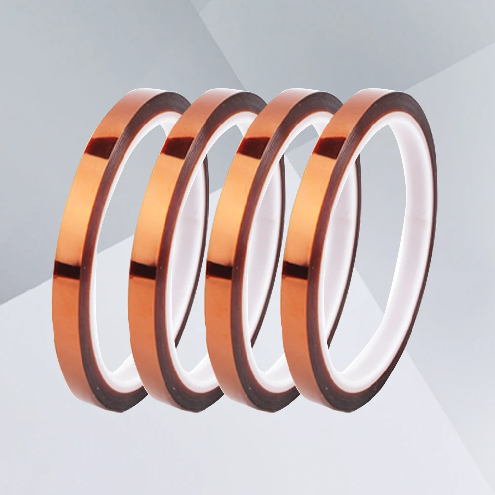 

High Temperature Resistant Tape 4 Rolls Masking Adhesive Thermal Insulation Heat Sublimation Electric Soldering Wire Splicing