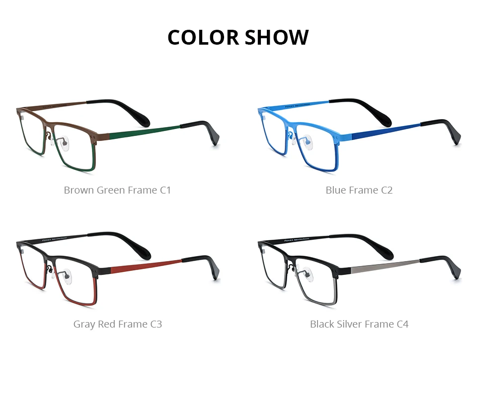 FONEX Titan-Brillengestell für Herren, japanische Brillen, quadratischer Magnet, Clip-on-Brille mit Nachtsicht und polarisierter Linse 85776 – Detail 6