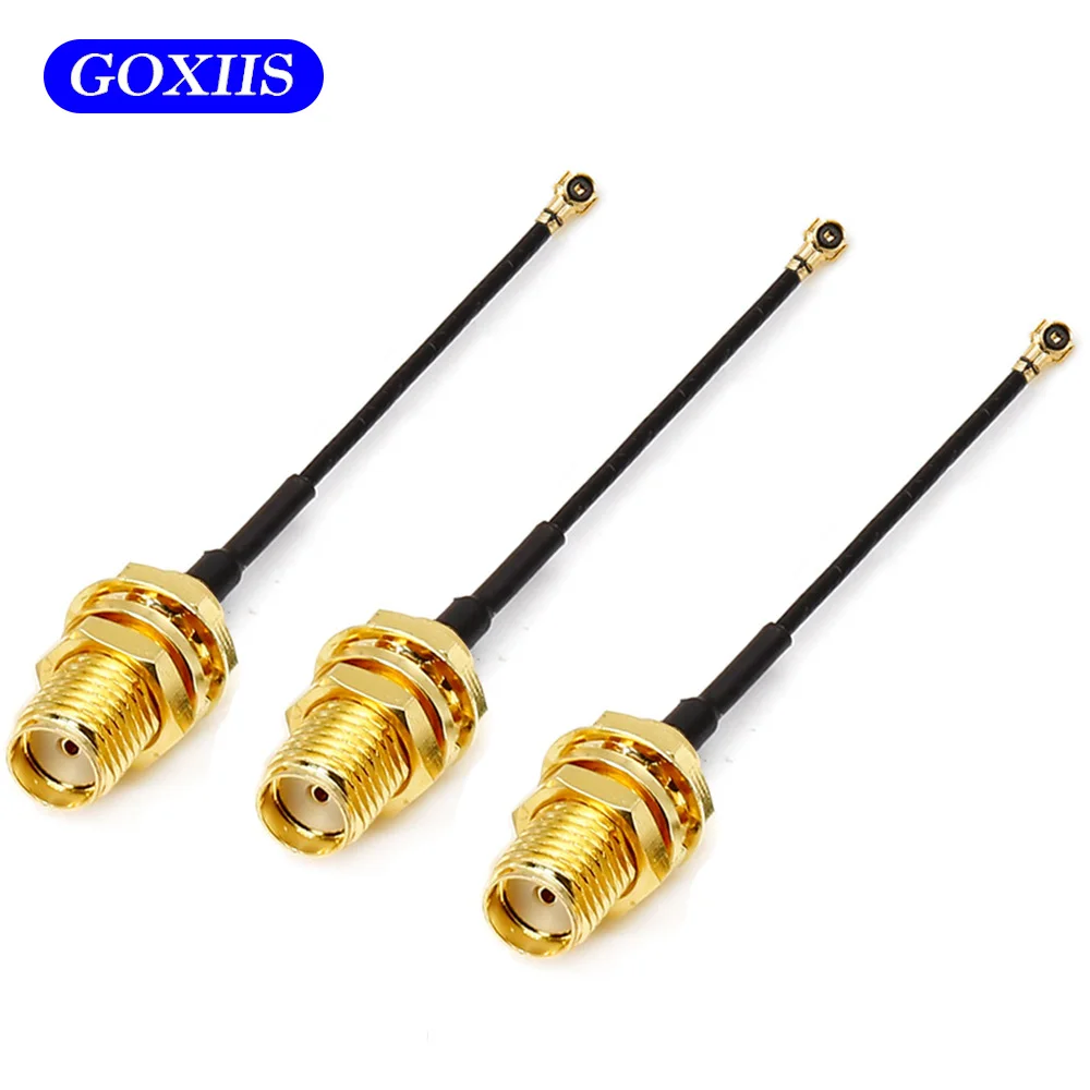 Coaxial Cable RG0.81mm U.FL IPX4 to RP-SMA Female Pigtail 0.81mm MHF4 RF Coaxial Jumper Cable for WiFi Router Antenna