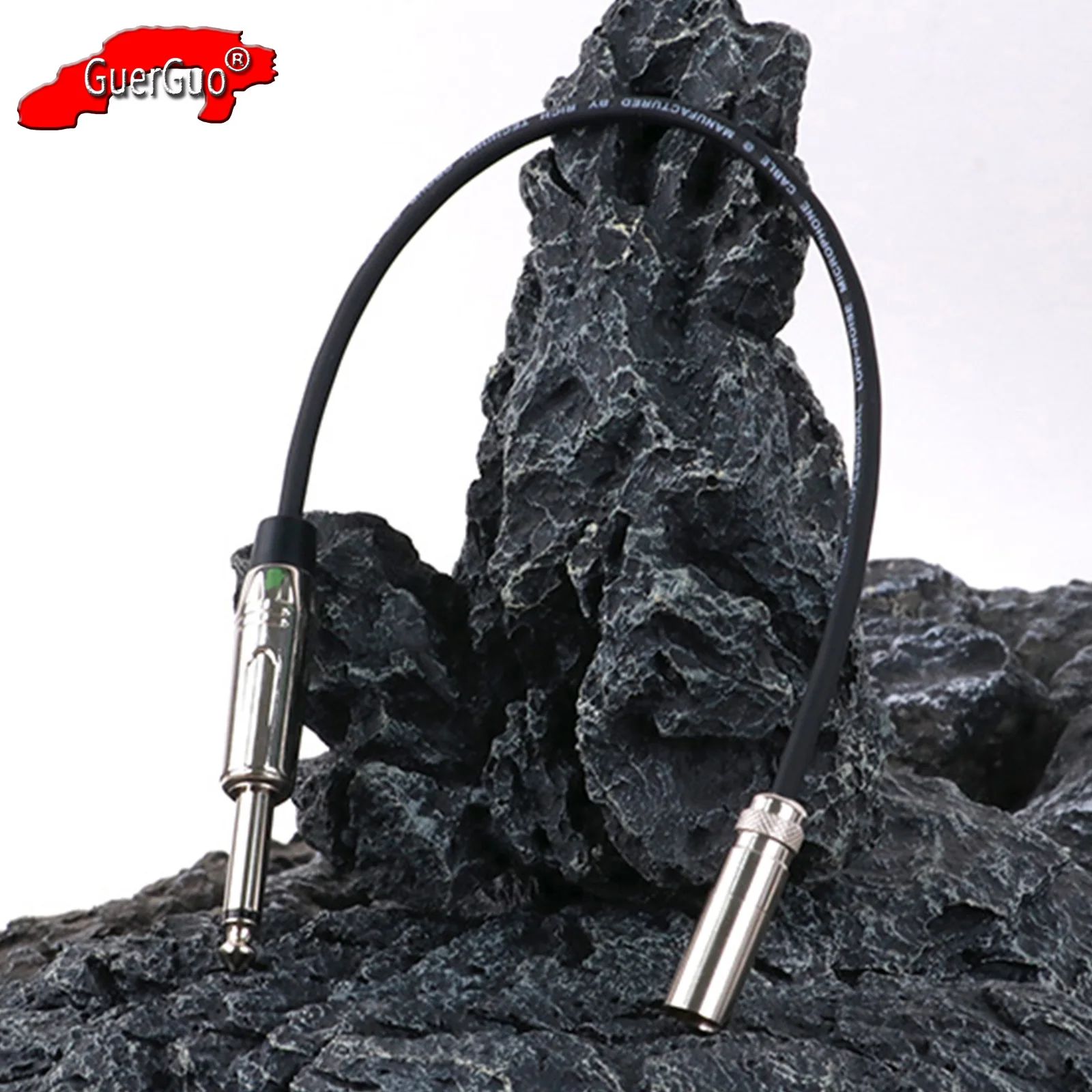 6.35mm to Mini 3Pin XLR Headphones Audio Extension Adapter Cable,1/4 inch TRS Male to Mini 3Pin Male XLR Stereo Jack MIC Cord