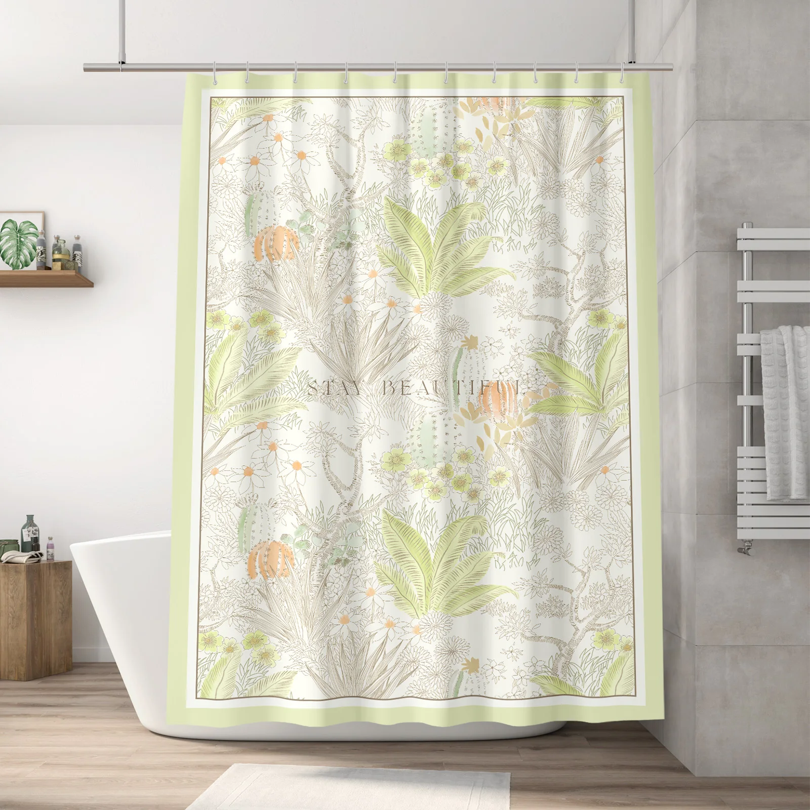 

Shower Curtain for Bathroom Leaf Pattern Shower Curtain Bathroom Accessories