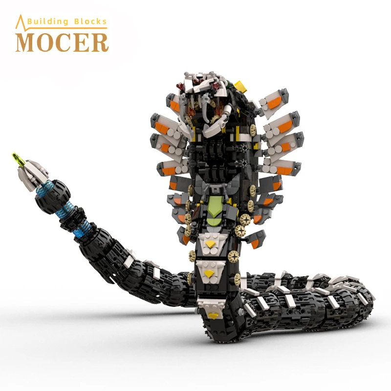 MOCER Ideas Creative Expert Games Horizoned Forbidden West Slitherfangs MOC Set Mechanical Snake Building Blocks Kid Toys Gift