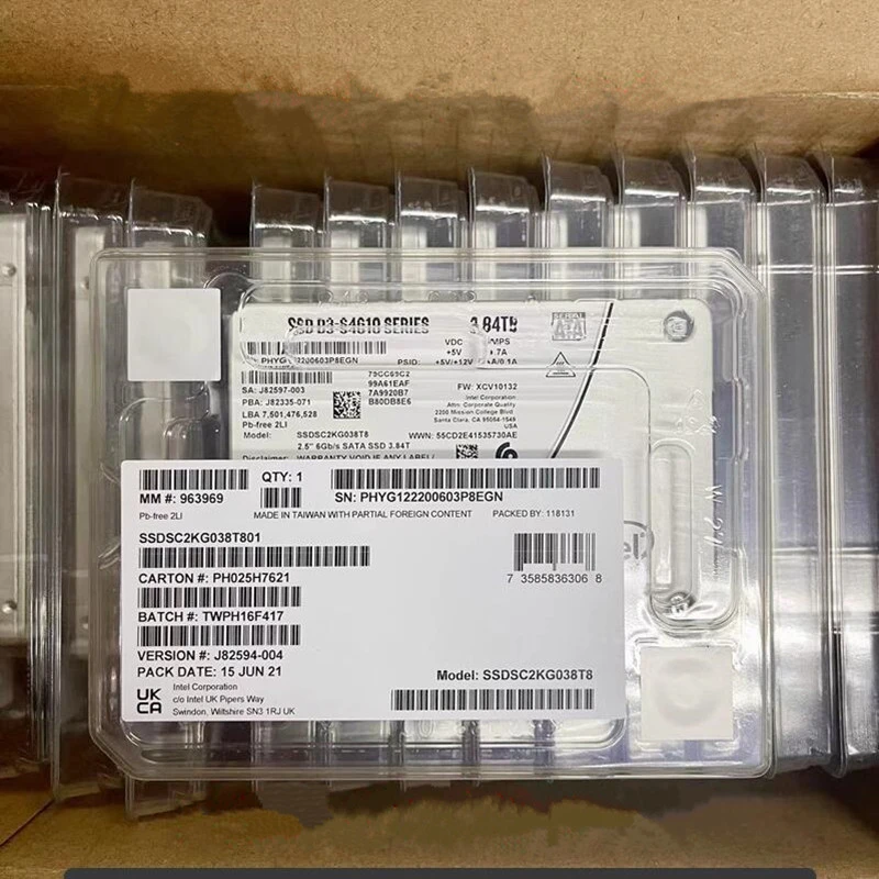 Original New SSD For Intel S4610 3.84T 2.5 Enterprise solid State drive SSD SATA