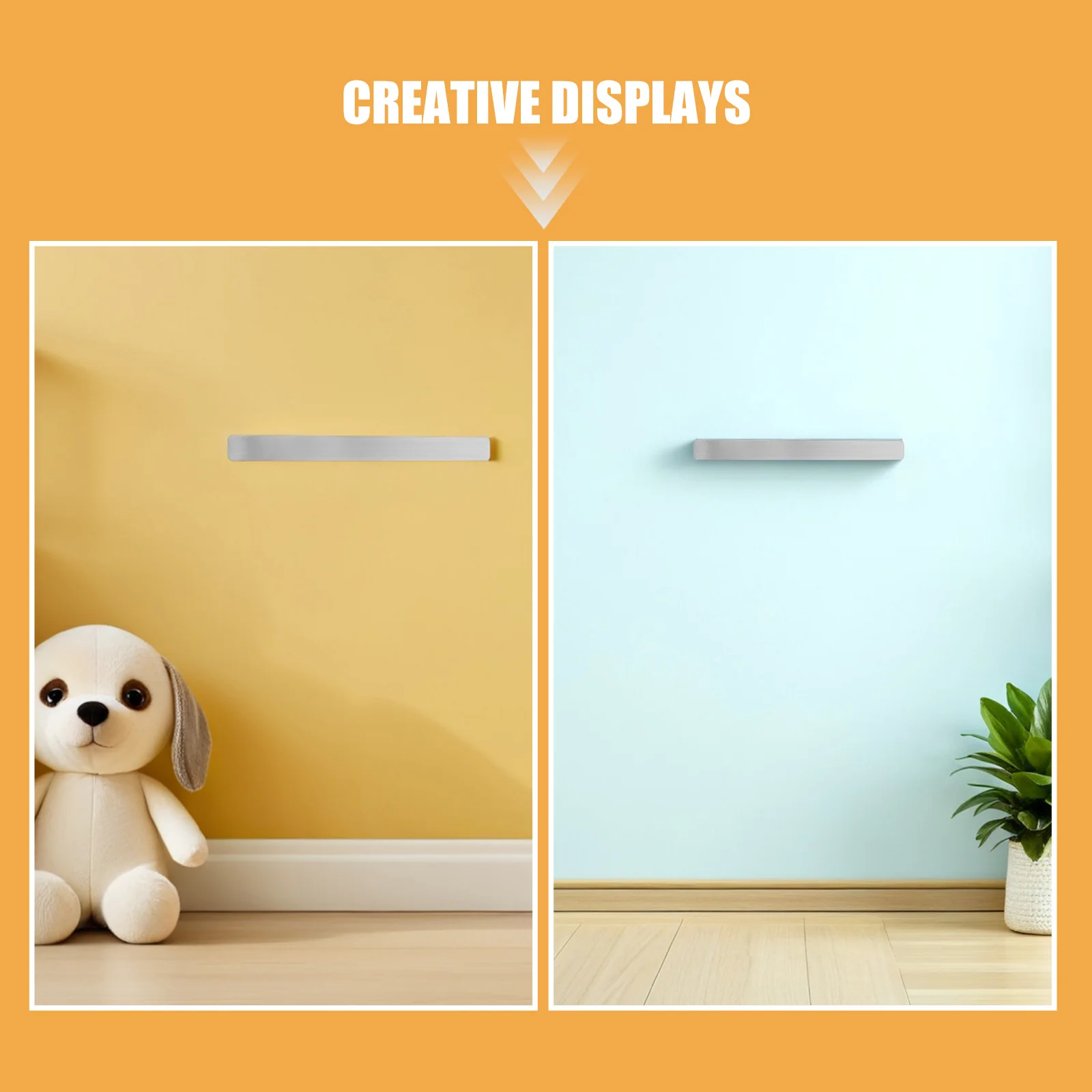 6 Buah Strip Logam Perekat untuk Papan Buletin Besi Dinding Strip Foto Memo Display - Pita Magnetik Perekat untuk Rumah