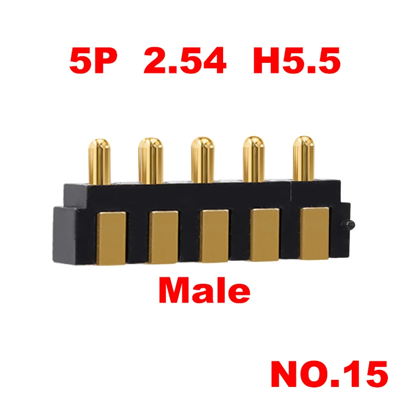 1 stücke 3p 4p 5p 2,54 h 5,5 6,0 7,0 4,0 5,7 feder belasteter Pogo-Pin-Stecker Seite Schweiß halterung smd Streifen kontakt smt Buchse männlich – Detail 9