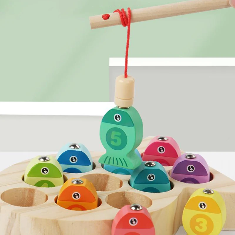 لعبة صيد خشبية للأطفال التعليم المبكر الأبجدية لعبة تفاعلية معرفية رقمية هدية