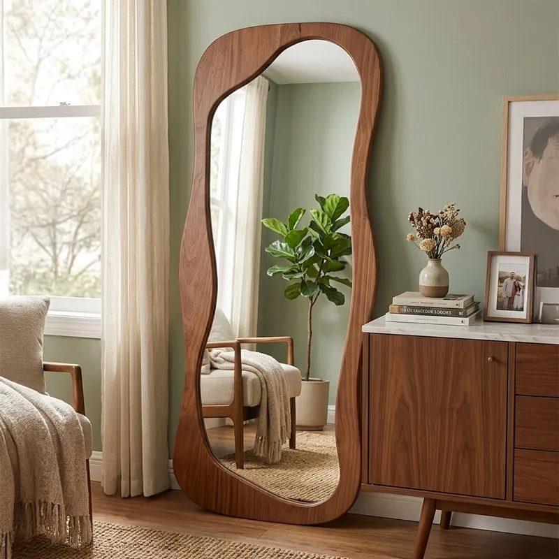 Wavy Art Decorative Mirrors Modern Living Room Vanity Twisted Wonderland Mirror Girls Nordic Cute Spiegels Home Decorations
