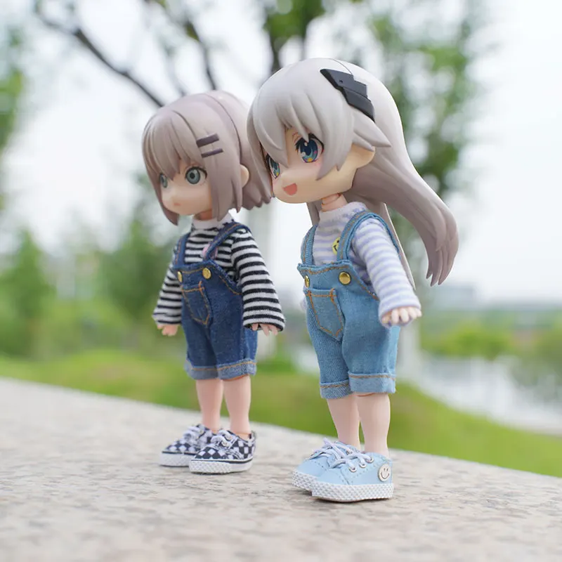 Ob11 Doll Clothes Bib Short Half Skirt 1 / 12bjd Doll Clothes Obitsu11 Dress Pleated Lattice Skirt bjd Doll Clothes Toy