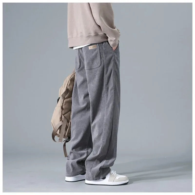 

Men Corduroy Pants Joggers Streetwear Sweatpants Harajuku Men Clothing Loose Trouser Wide-legged Pants American Vintage Casual