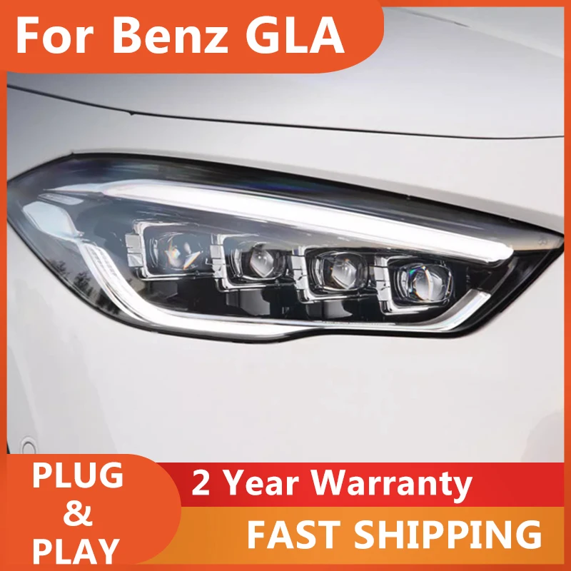 

Car Accessories for Benz GLA Headlamp 2020-2022 Mercedes GLA Headlight GLA200 GLA300 DRL Turn Signal High Beam Angel Eye Project