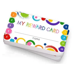 10-50 Pcs Punch Cards My Reward Cards for Classroom Student Home Behavior Incentive for Children Motivational Kids Cute Cards