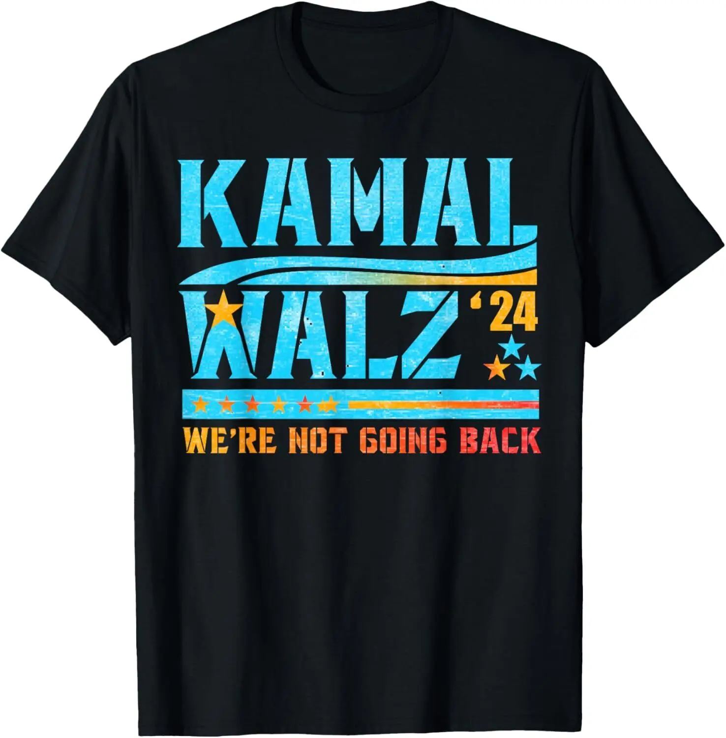 Kamala Waltz 2024 We're Not Going Back Harris election team T-Shirt